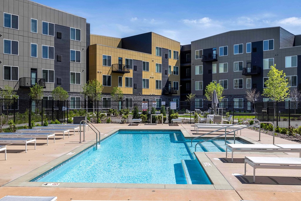 our apartments have a swimming pool in front of our buildings