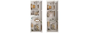 1 Bed 1 Bath 1467 square feet floor plan The Hemingway