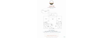 A two bedroom floor plan at the Lofts at 7100