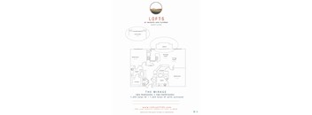 A two bedroom floor plan at the Lofts at 7100