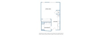 A drawing of a house layout with labeled rooms.