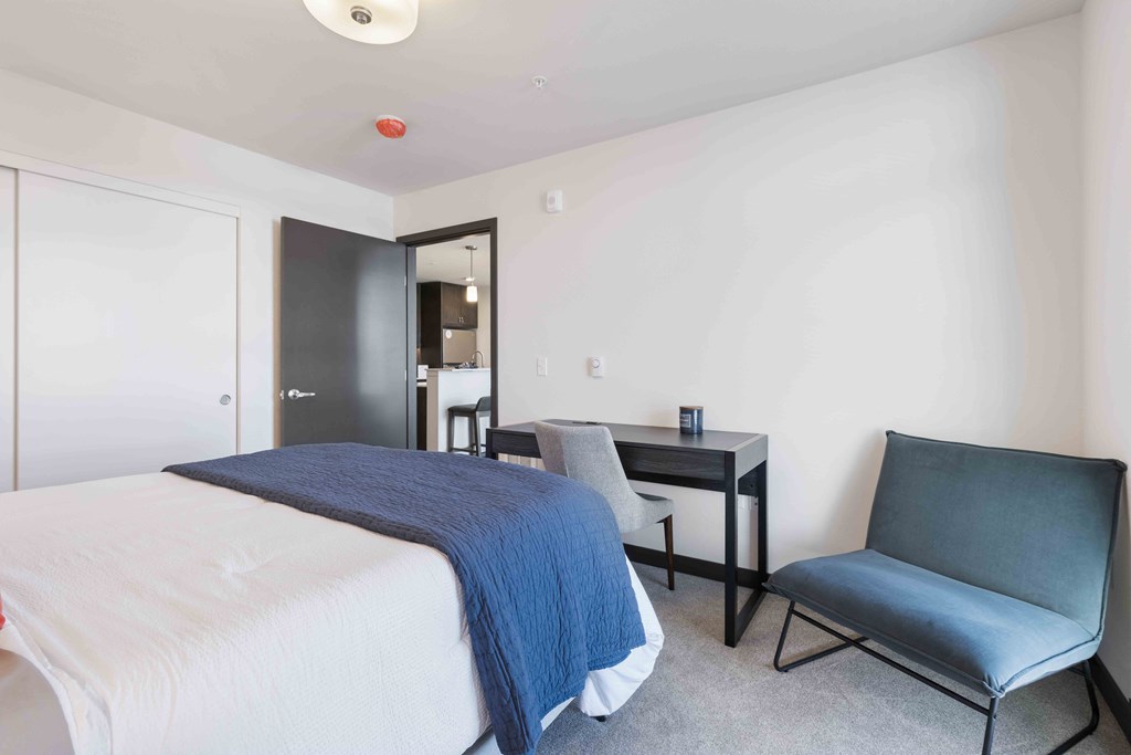 bedroom with sitting area