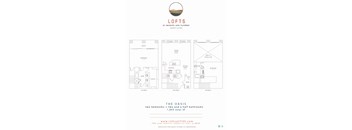 A two bedroom floor plan at the Lofts at 7100