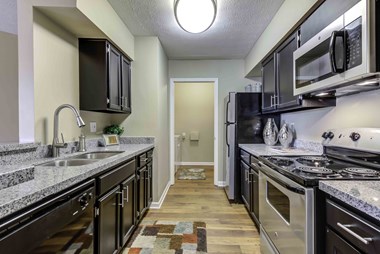 Lexington, KY Apartments, The Racquet Club stainless steel kitchen