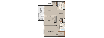 1BR/1BA 840 sq. ft.