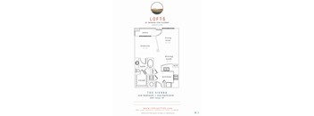 a floor plan of a 1 bedroom floor plan at Lofts at 7100