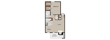 1BR/1BA 690 sq. ft.