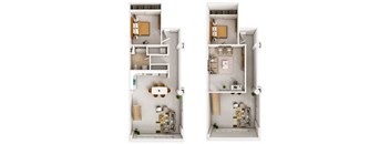 1 Bed 1 Bath 1467 square feet floor plan The Sinatra
