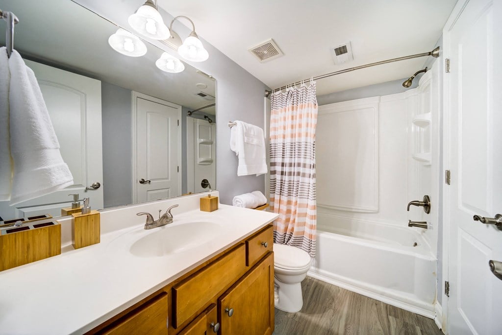 The Trails of North Hills apartments in Raleigh, NC photo of bathroom