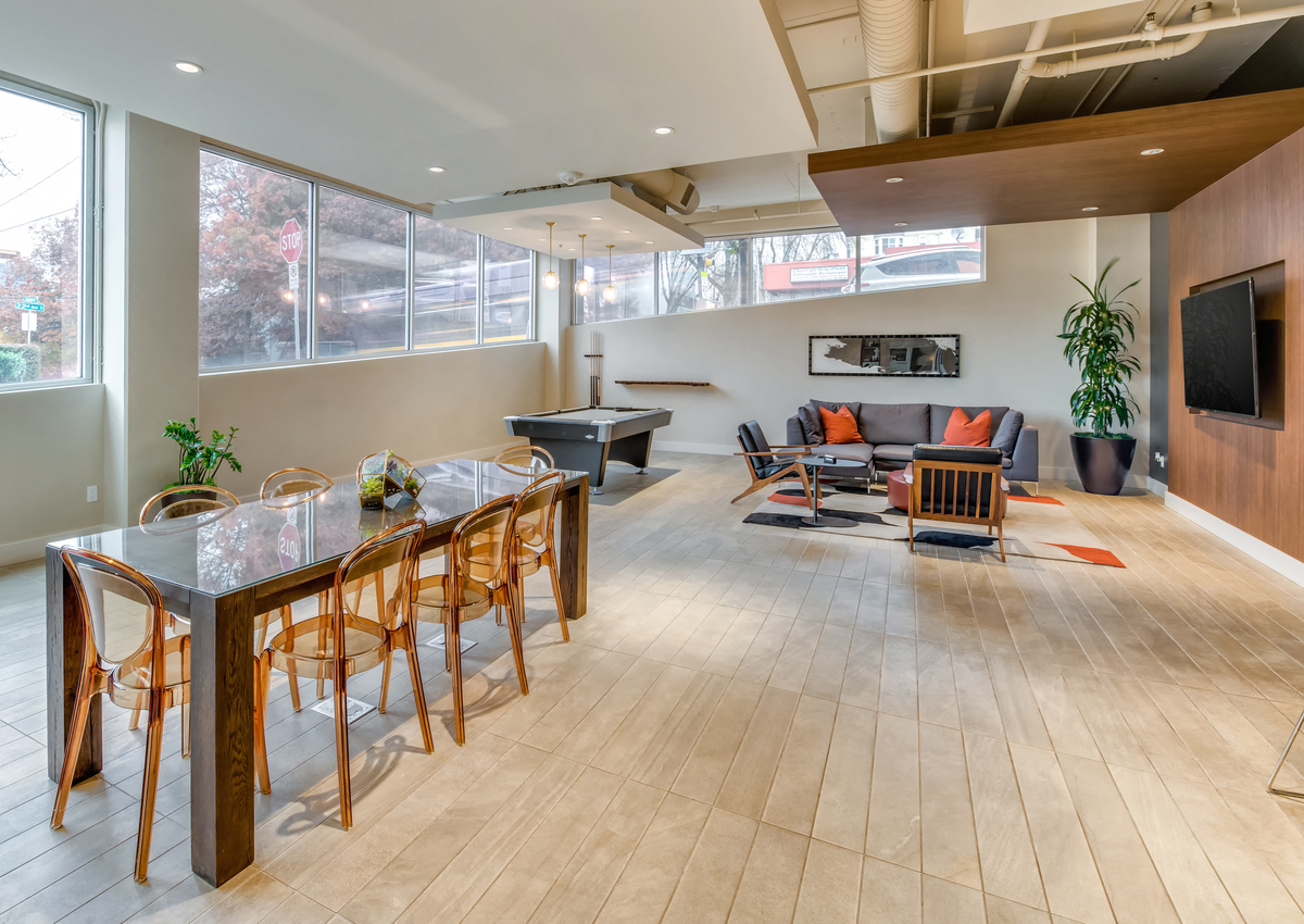 updated clubhouse, pool table