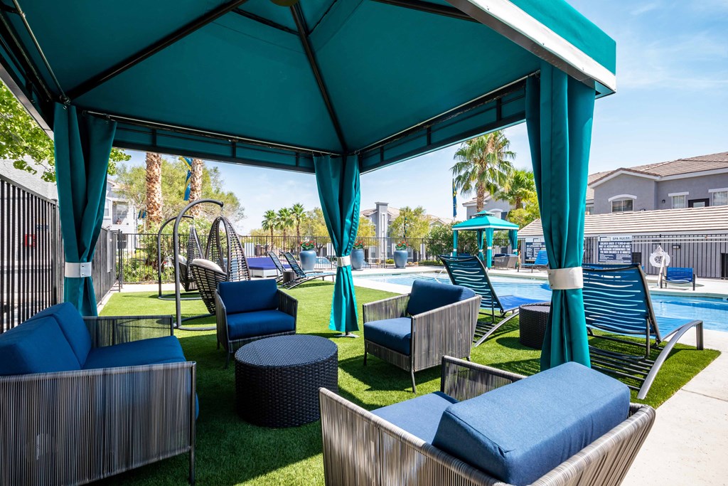 Lounge under the cabanas