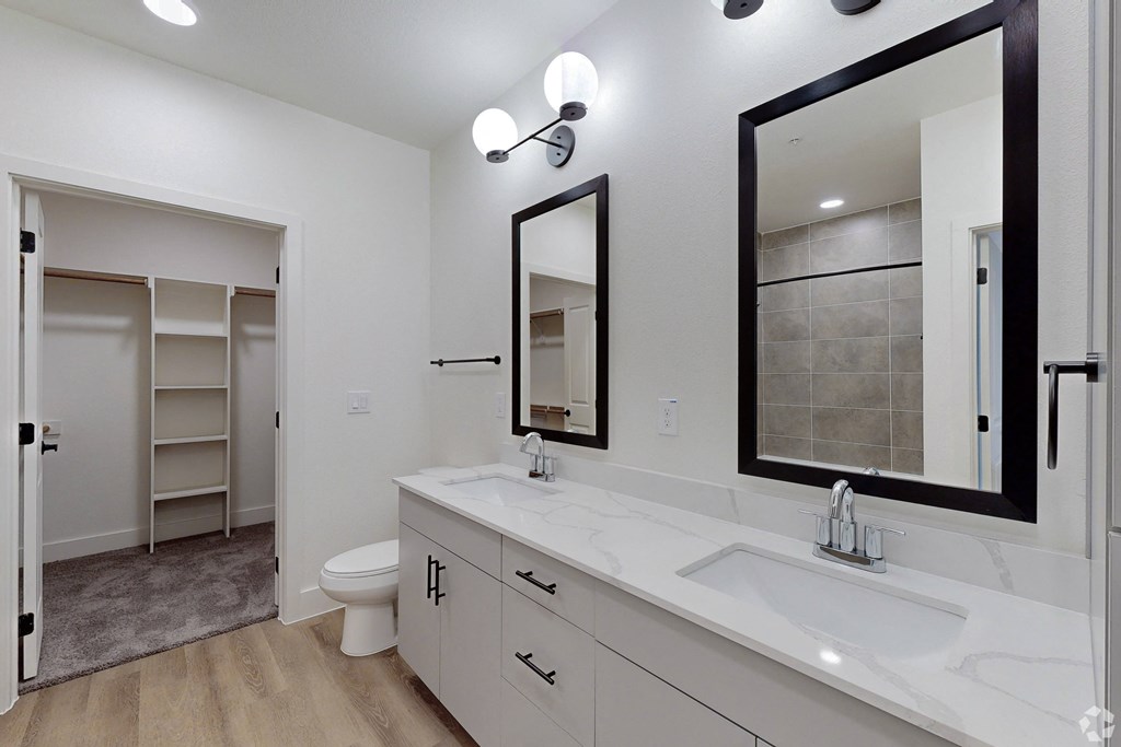 a bathroom with a sink and a mirror and a toilet