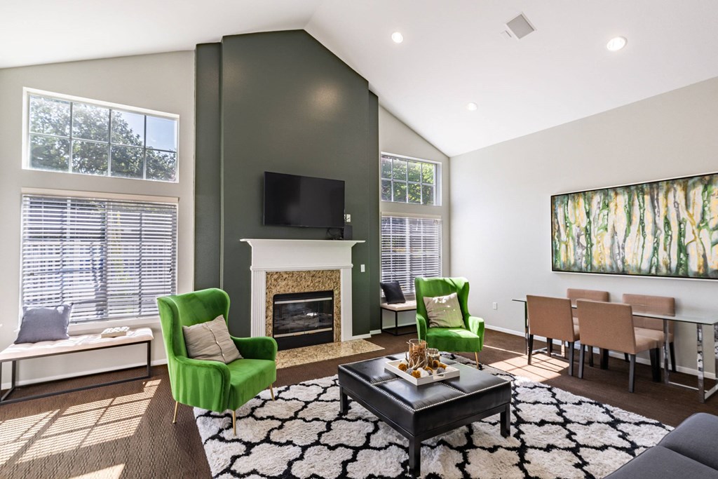 Clubhouse with fireplace