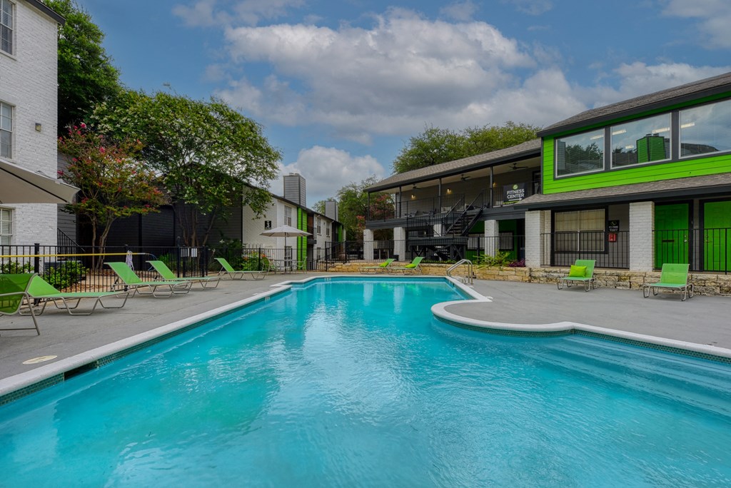 the swimming pool at our apartments