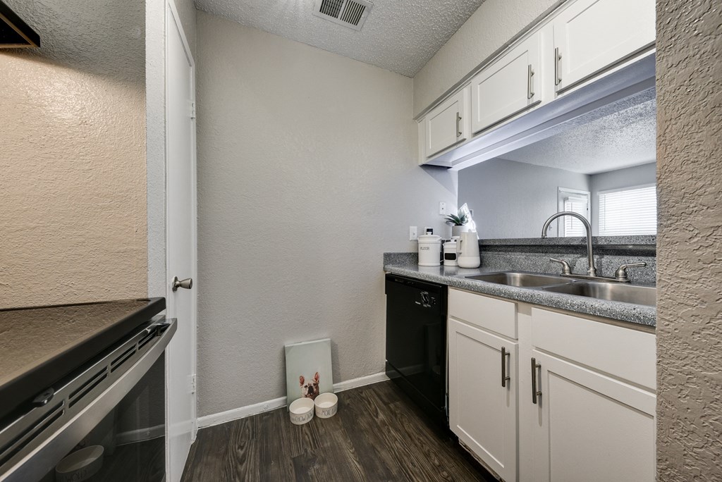 the preserve at ballantyne commons apartment kitchen with sink and dishwasher