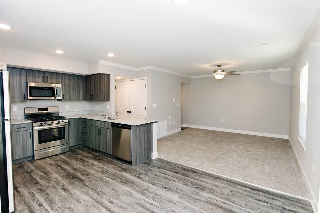 Townhome kitchen and family room