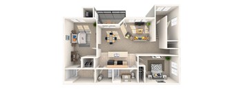 a floor plan of a 2 bedroom apartment