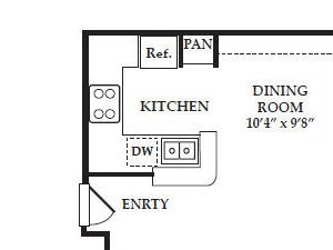 2 Bed, 1 Bath, 898 sq. ft. Toccata