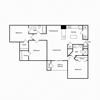 3 Bed 2 Bath 1131 square feet floor plan Phase II