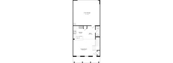the floor plan of 2 car garage