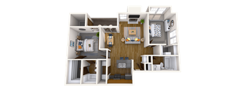 a floor plan of a 2 bedroom apartment