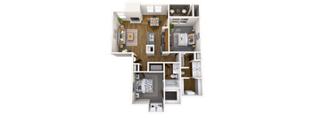 bedroom floor plan an in 3d