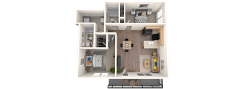 a 1 bedroom floor plan of a 2100 sq ft apartment