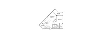 a floor plan of a 403 sq ft house