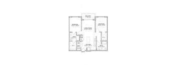 the floor plan of the second level of the house shows the three bedrooms and the