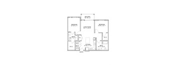 a floor plan of a home with bedrooms and baths