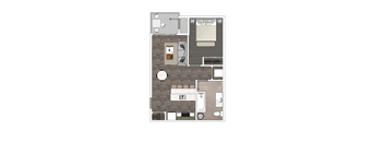 a floor plan of a small apartment