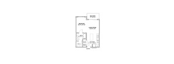 a floor plan of a house with a bedroom and a living room