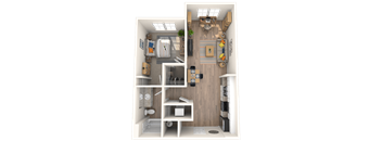 101 Depot, Smryna, TN Apartments 1b 1b 3D floor plans