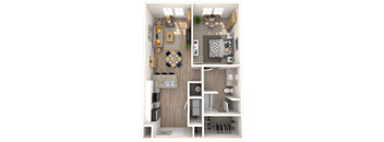 101 Depot, Smryna, TN Apartments 1b 1b 3D floor plans