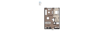 One Bedroom Plan 2