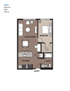 One Bedroom Plan 2