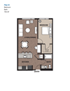 One Bedroom Plan 2C
