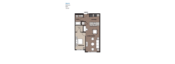 One Bedroom Plan 2D