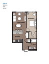One Bedroom Plan 3A