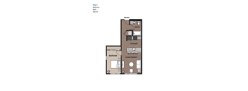 One Bedroom Plan 4