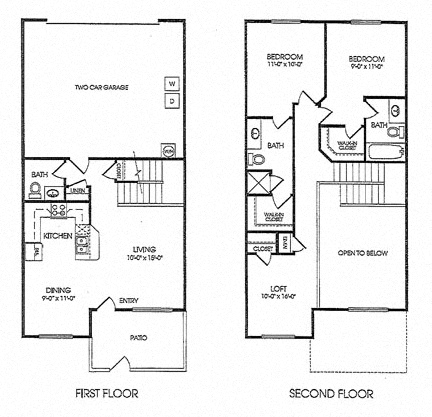 2 Bed - 2.5 Bath |1402 sq ft