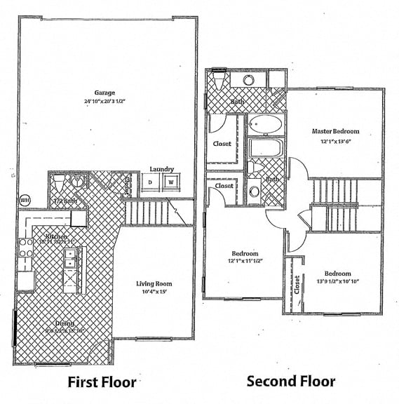 3 Bed - 2.5 Bath |1320 sq ft