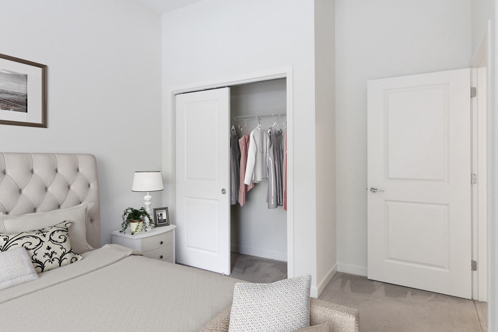 bedroom with closet