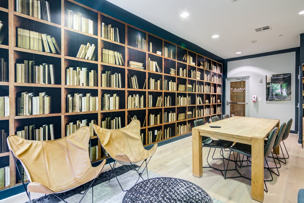 resident lounge with reading nook