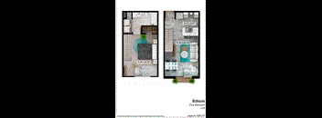 a floor plan of a one bedroom apartment with a bathroom and a terrace
