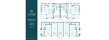 A floor plan of the Amare San Fe Vienta Carriage House showing the layout of the first and second floors.