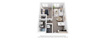 a 1 bedroom floor plan