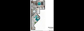 the floor plan of windsor one bedroom apartment