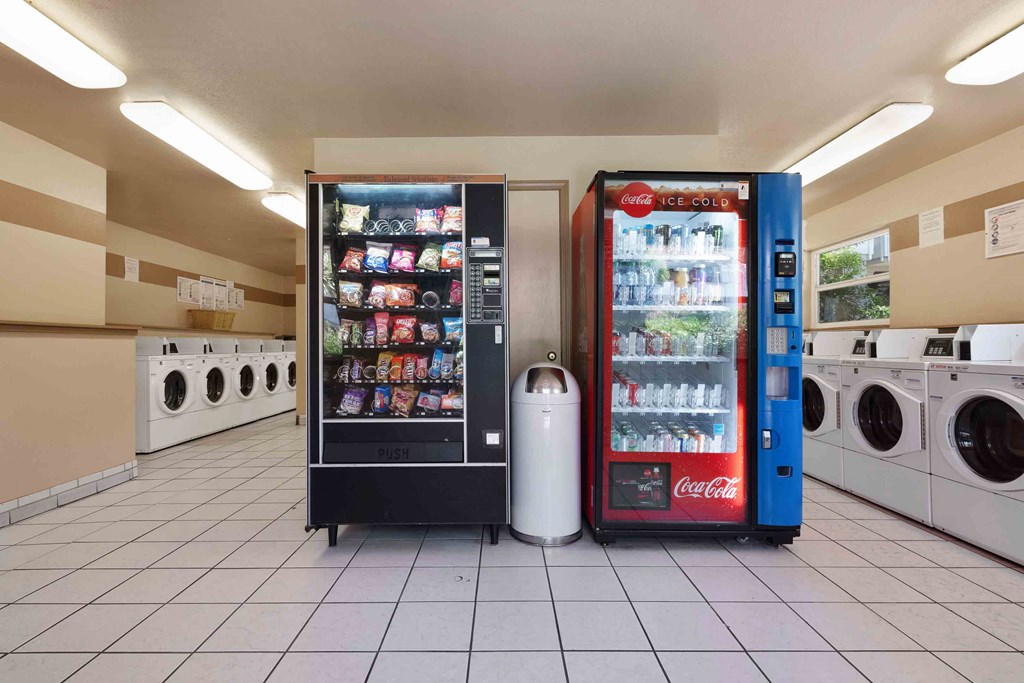 Apartments in San Jose, CA, for Rent - Village of Taxco - Laundry Center with Vending Machines, Tile Flooring, Washers and Dryers.