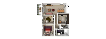 A series of images showing different room layouts.